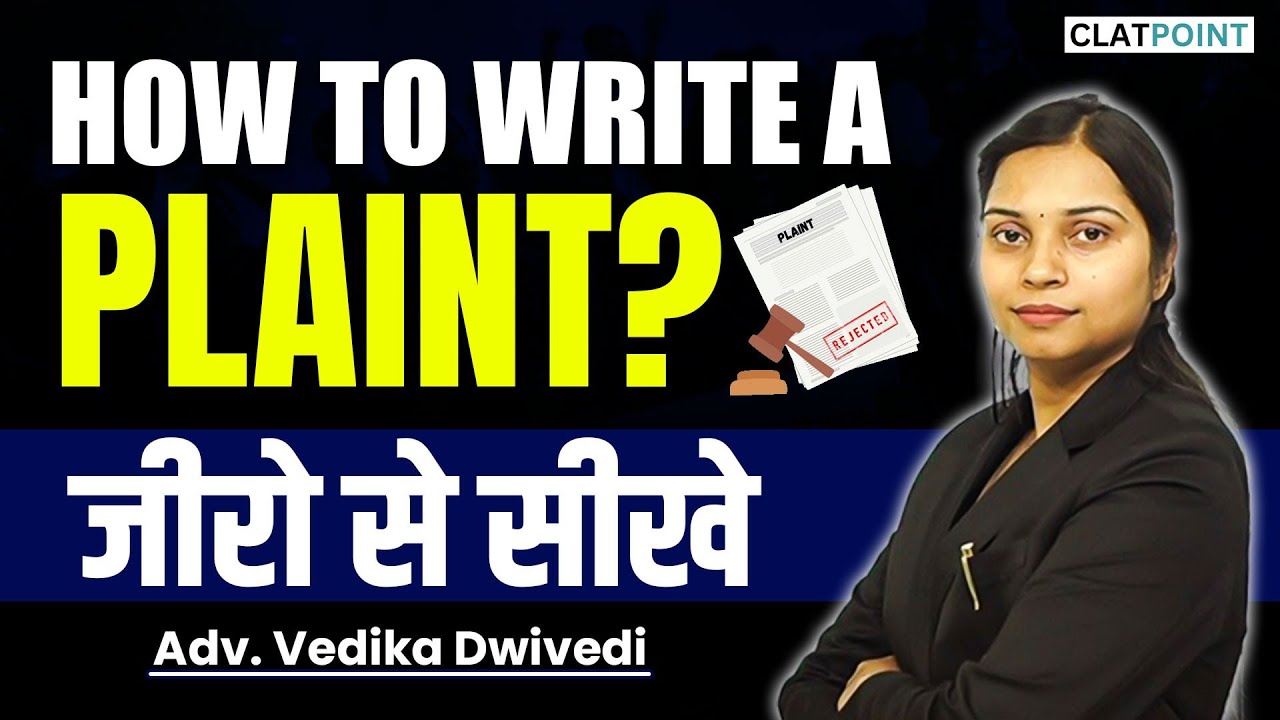 How to write Plaint | Lawyer/Advocate Drafting | Plaint kese banate hai? |वाद पत्र - CLAT POINT