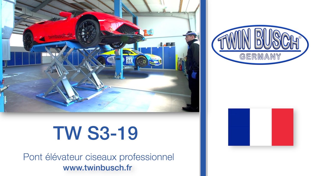 TW S3-19: Pont élévateur ciseaux professionnel de TWIN BUSCH®