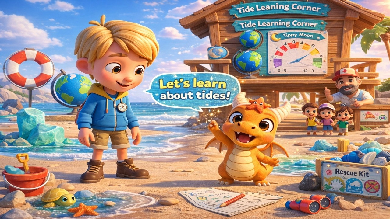 Kai And Zippy Adventure 🌊 Why Does the Ocean Go In and Out? Starfish Rescue & Tides Explained