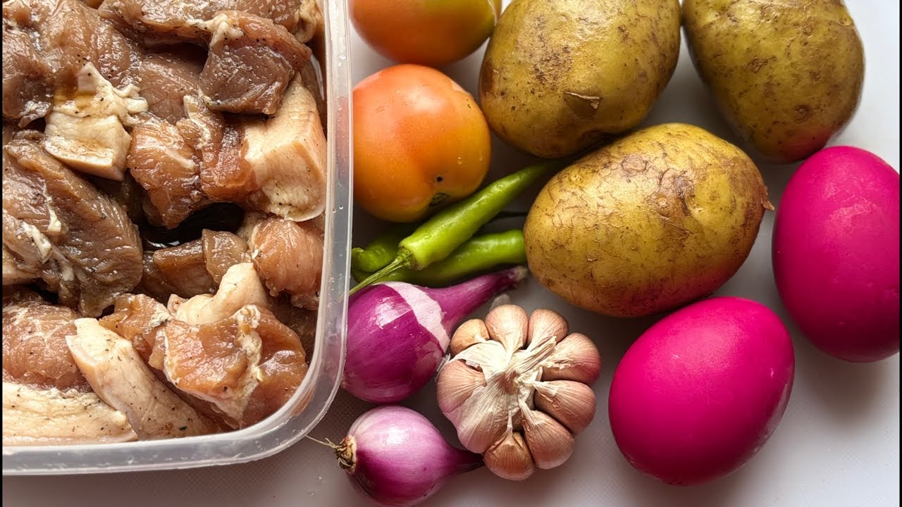 Pork adobo and Salted Eggs for Lunch