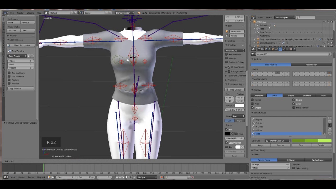 Lets make clothes! Episode7: (4)Maitreya Lara- Weight painting and debugging