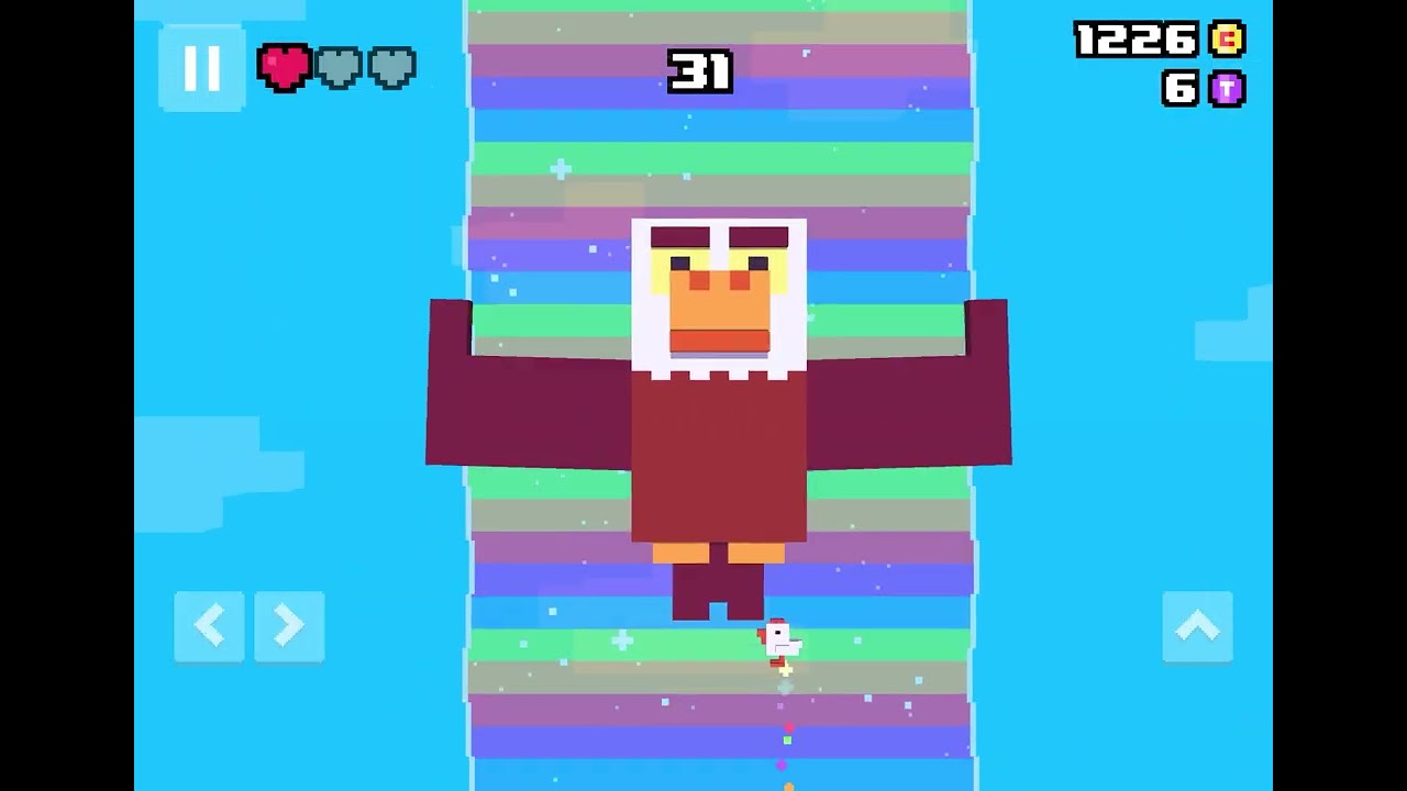 Playing Crossy Road Castle