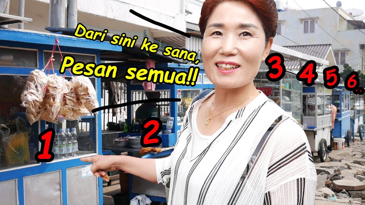 Mama Korea pesan SEMUA makanan di SATU JALAN..!