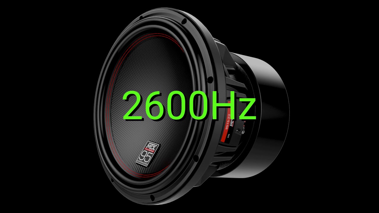 Tone frequency 2600Hz. Test your hearing! speakers/headphones/subwoofer