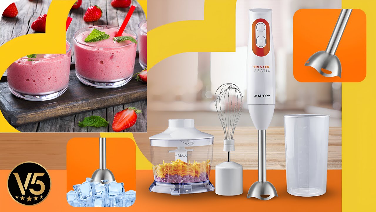 🥣🥤🍰 MIXER PROCESSADOR BATEDOR TRITURADOR MALLORY TRIKXER PRATIC 3 EM 1