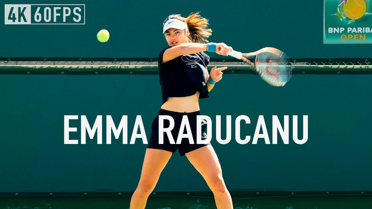 Emma Raducanu - Court Level practice [4k 60fps]