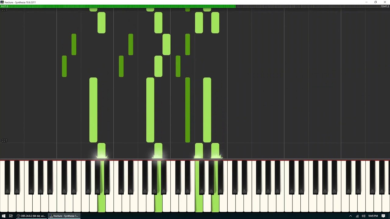 King Crimson - Fracture Piano Arrangement (Synthesia Version)