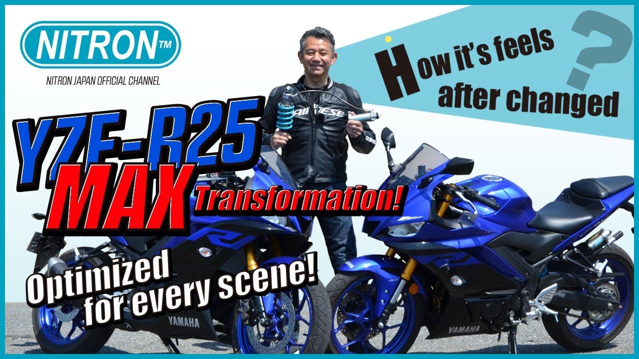 Nitron Suspension for YAMAHA YZF-R25, OEM comparison and review (Ft. Pro Rider: Miyagi Hikaru)