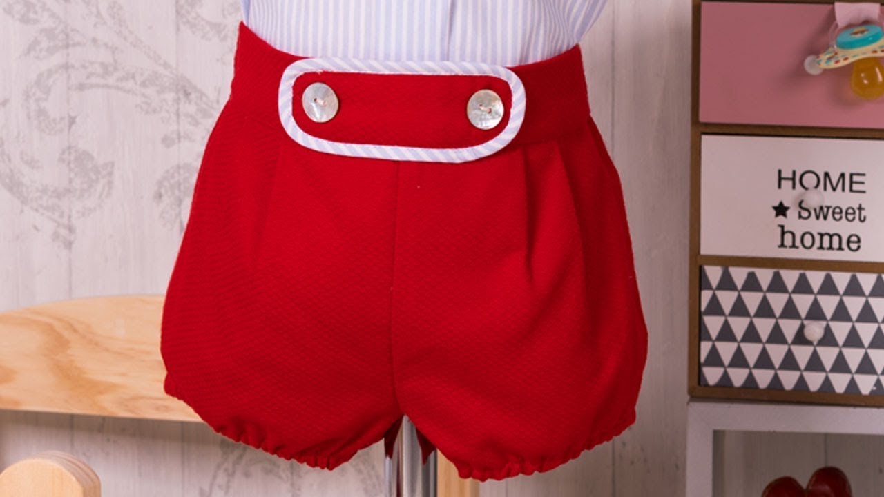Pantalón bombacho de bebé.  REVISTA PATRONES INFANTILES Nº 10