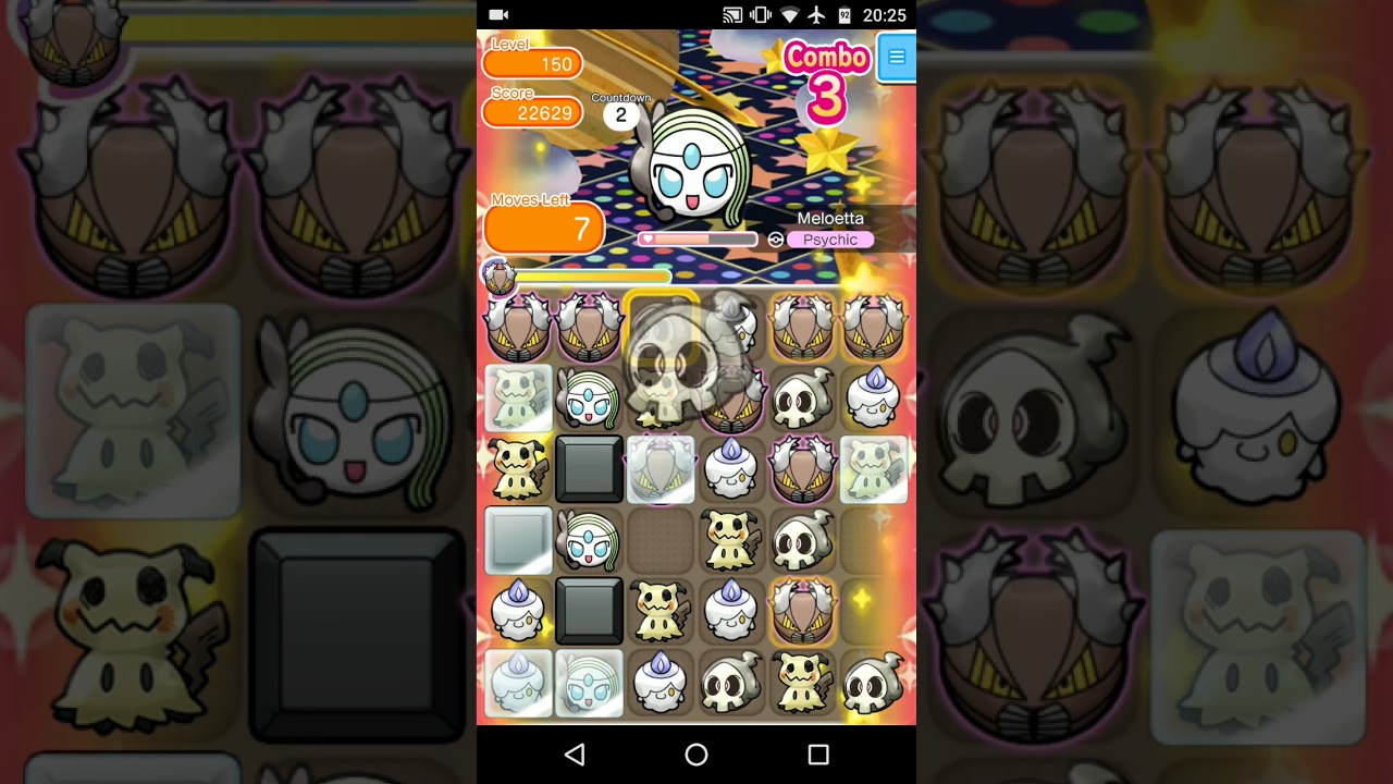 Pokémon  Shuffle [Mobile] - Escalation Battle, Meloetta (ARIA): Stage 150 ITEMLESS (FE)
