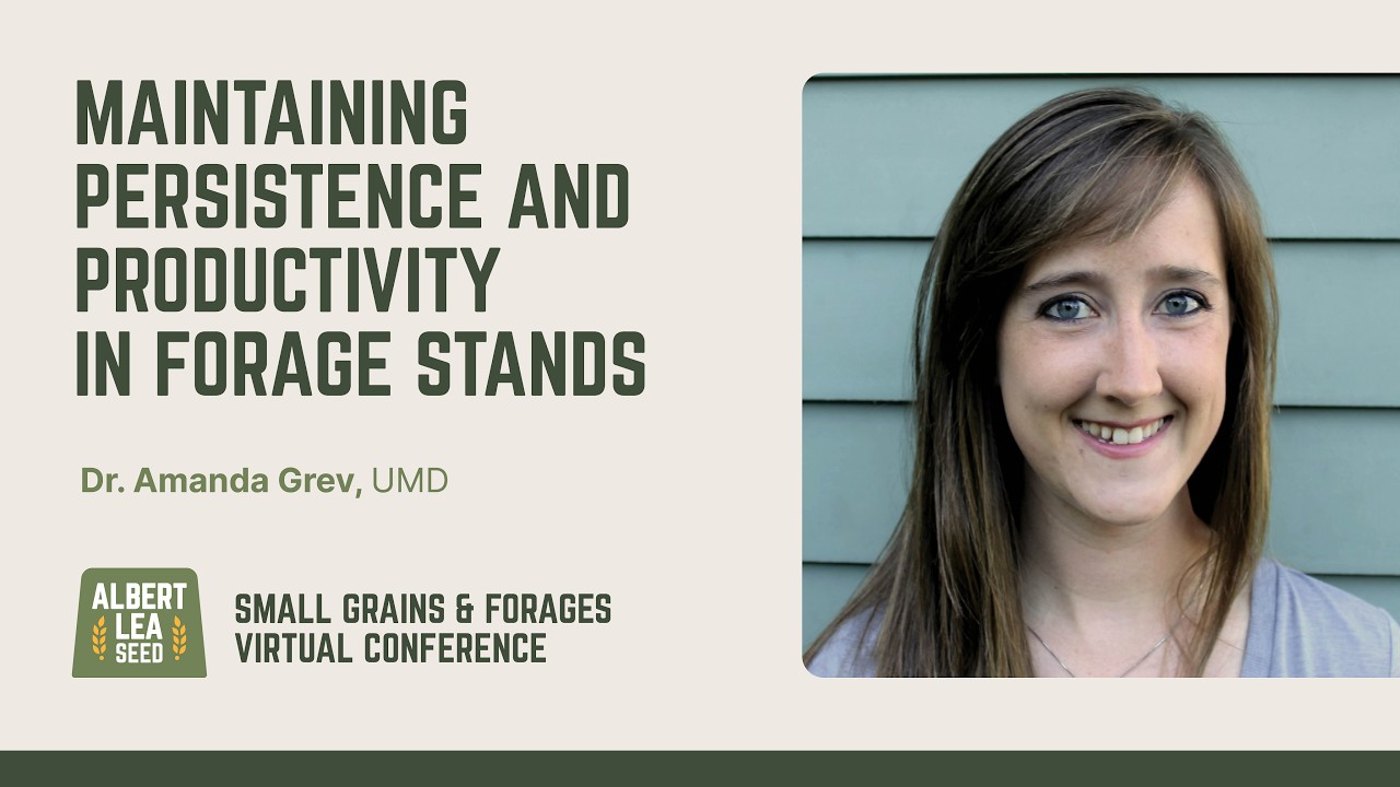 Maintaining Persistence and Productivity in Forages Stands | Dr. Amanda Grev