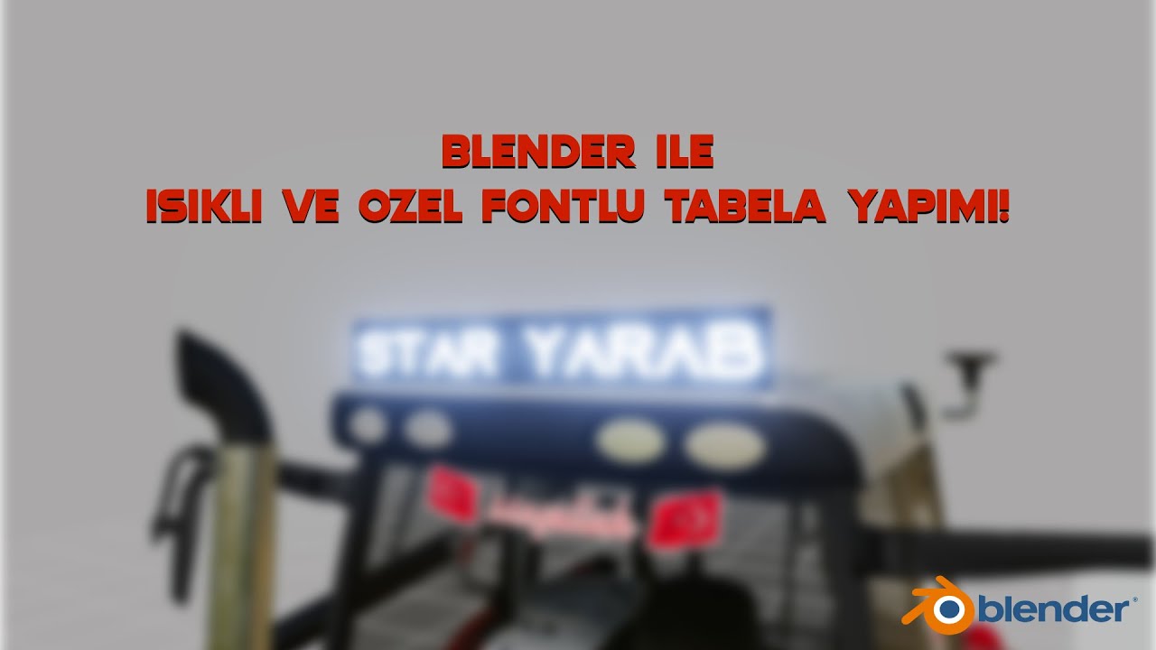 BLENDER İLE ÖZEL FONTLU VE IŞIKLI TABELA YAPIMI | FARMING SIMULATOR | GIANTS EDITOR
