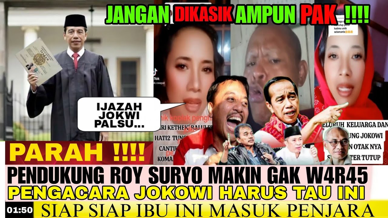 PENDUKUNG ROY SURYO MAKIN 3D4N IBU INI HARUS DI TANGKAP.