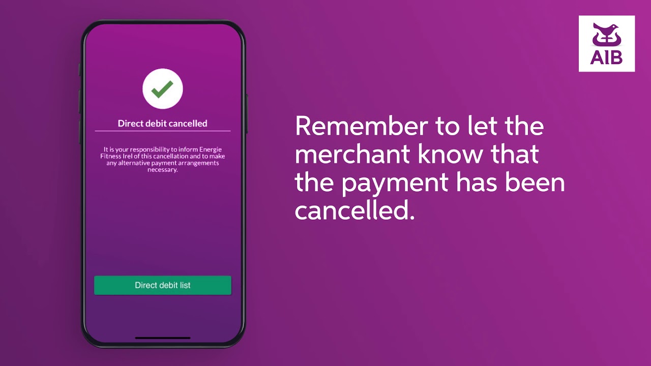 How to View and Cancel a Direct Debit in the AIB App