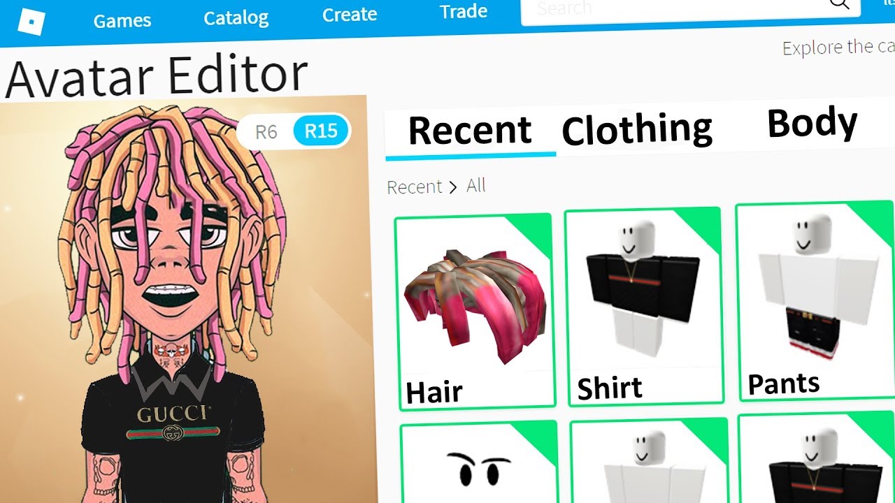 MAKING LIL PUMP A ROBLOX ACCOUNT