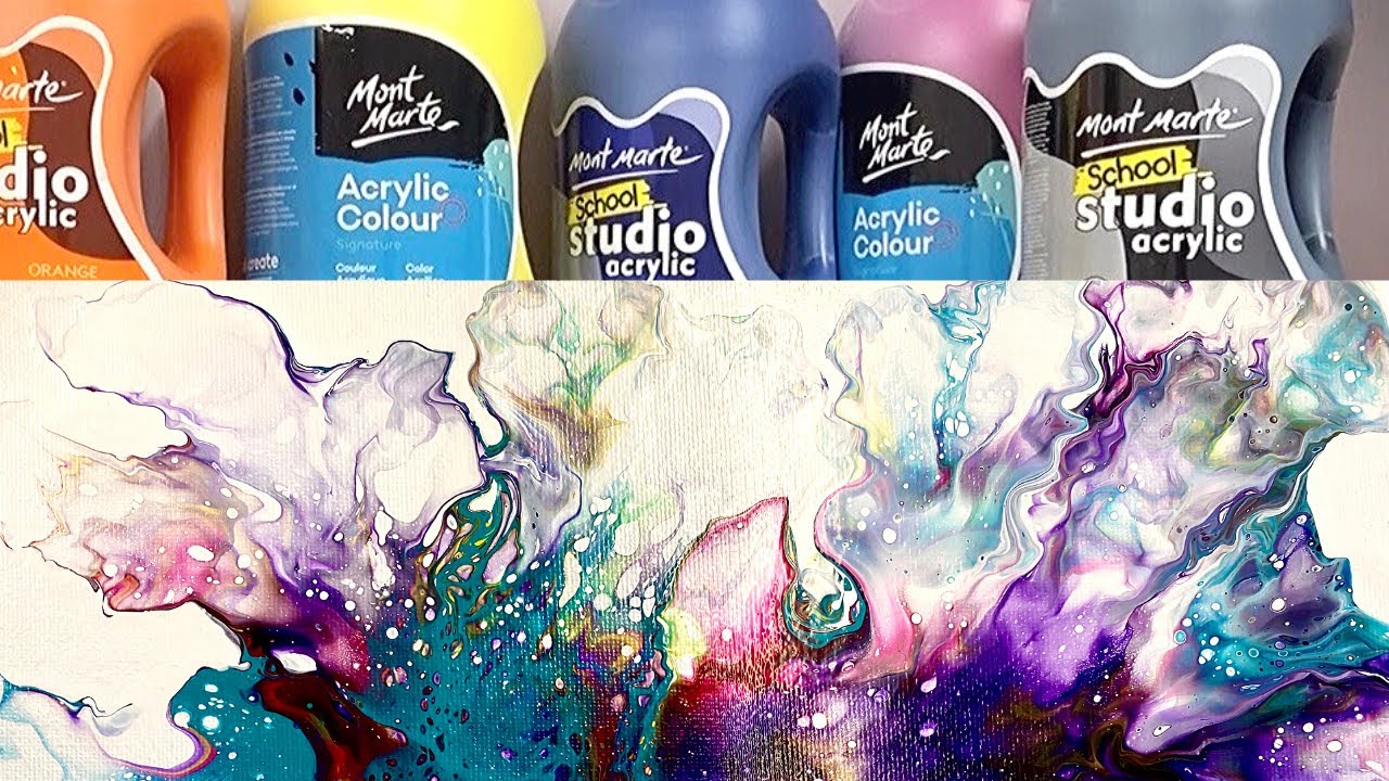 (#73) Mont Marte Acrylic Paint Paint Review - My Honest Review + Dutch Pour Dried Results