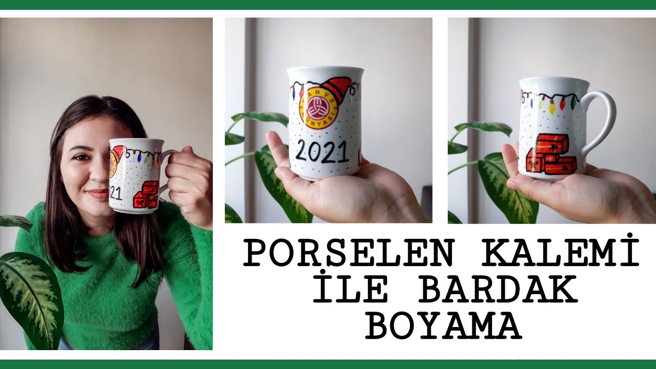 Porselen Kalemi İle Bardak Boyama🎨 |DIY