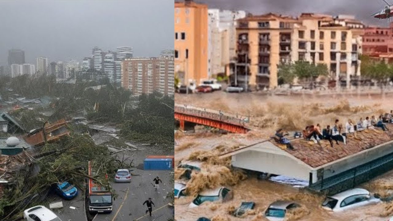 🚨 Barcelona Underwater! DANA Storm Destroys Homes & Sweeps Cars  Spain Flood Disaster 2025 #weather