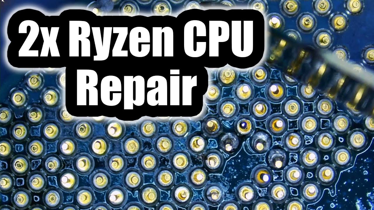 Hit with a slipper - Two AMD Ryzen 9 CPU Repair Pins broken in the middle.