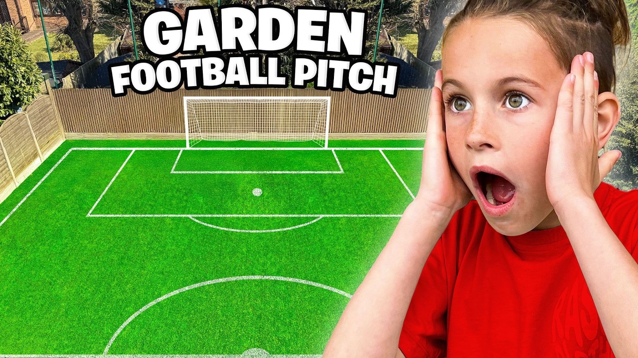 FOOTBALL GARDEN TRANSFORMATION SURPRISE! ⚽️🏡😱
