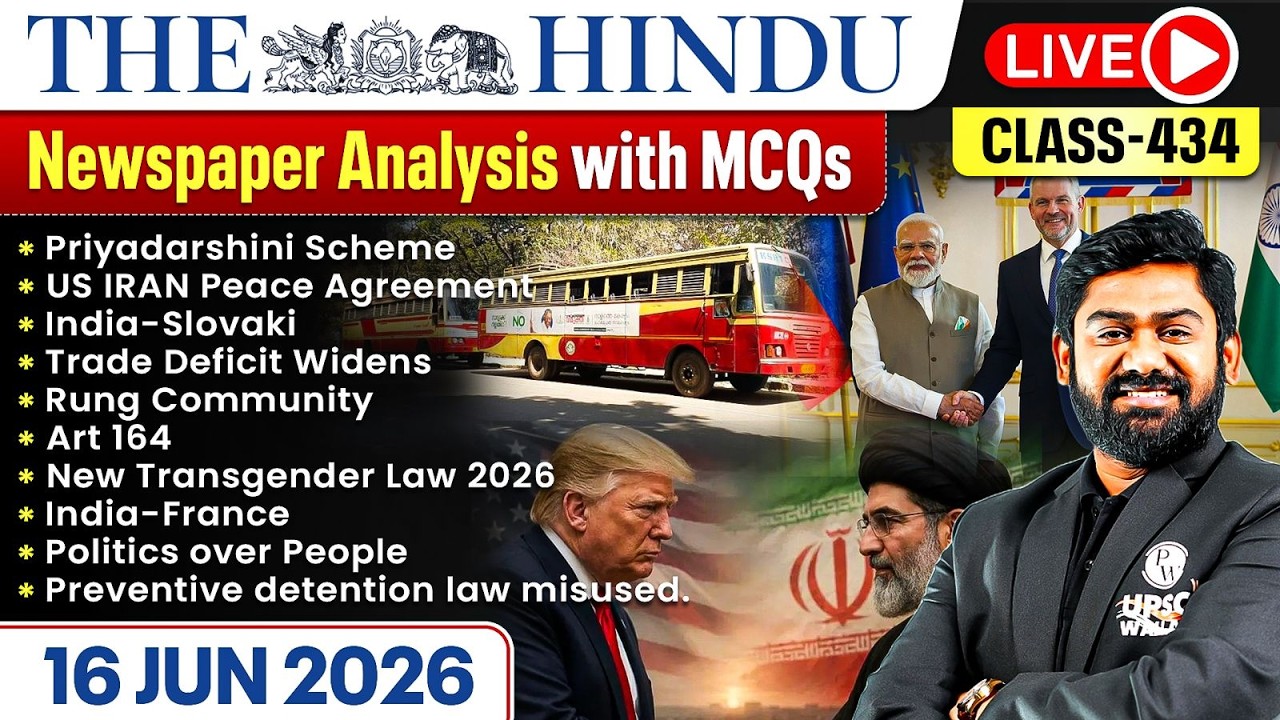 The Hindu Analysis - 16th June | The Hindu Newspaper Today with MCQs | Aasim Sir