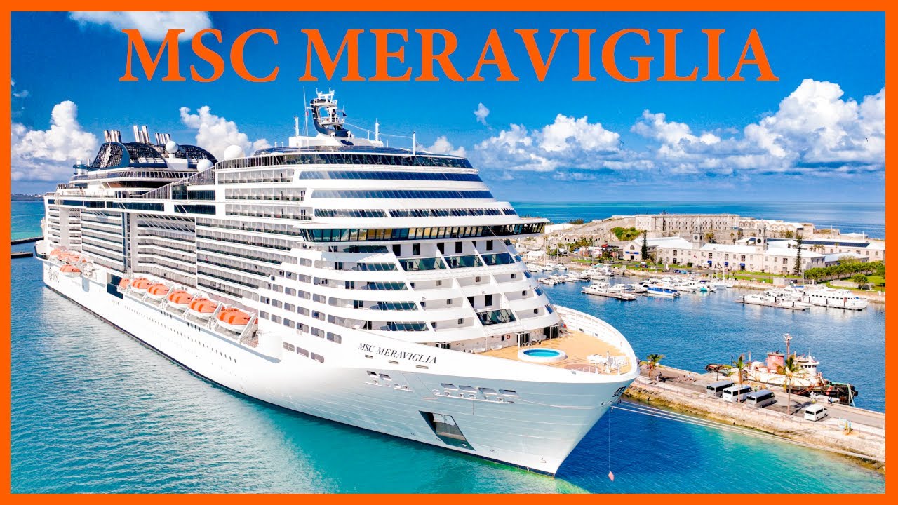 MSC Meraviglia Departs Bermuda - 4K