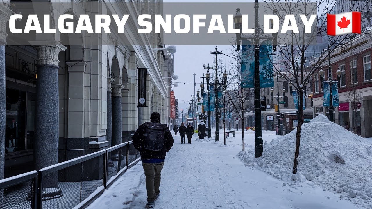 Calgary Looks Unreal in Heavy Snow ❄️ Magical Winter Walk | 4K Ultra HD