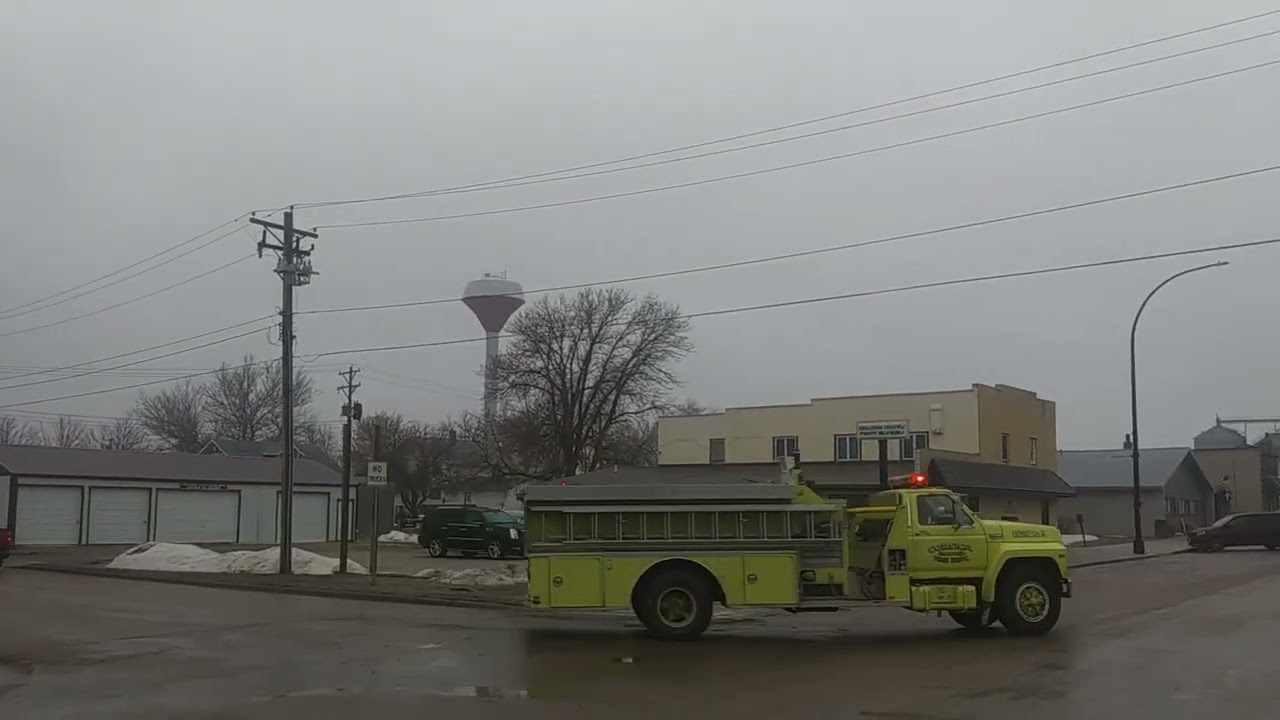 Corsica Volunteer Fire Department Responding to a Structure Fire
