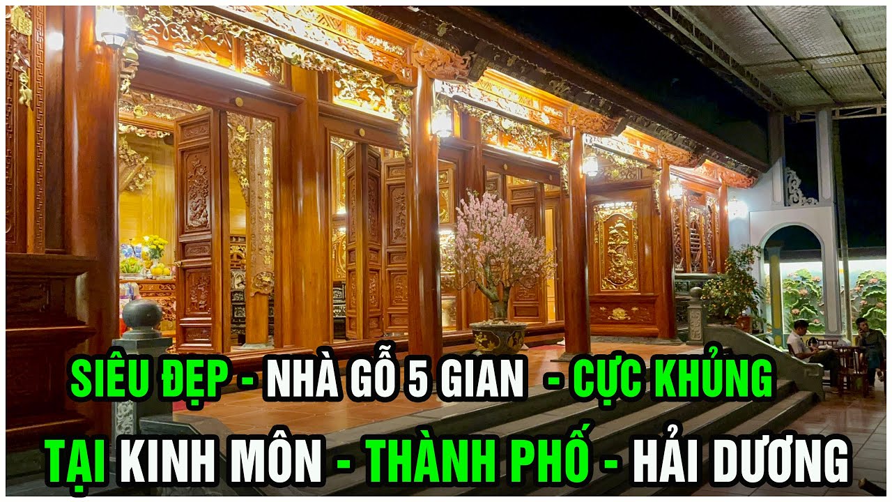 Nhà Gỗ 5 Gian Siêu Khủng Cột Cái 40Cm Tại Kinh Môn , Tp Hải Dương ☎️ 0338624444 - 0968900678