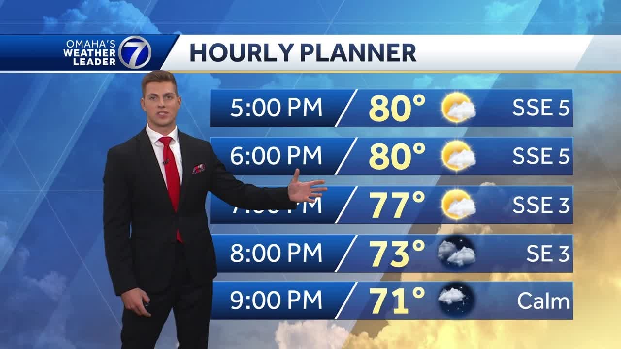 Nice this evening in Omaha, chance for rain this weekend