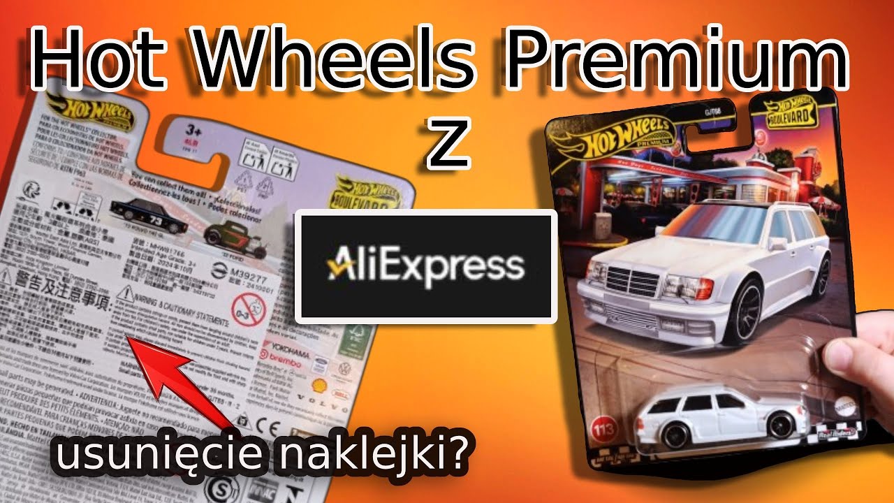 Hot Wheels Premium z Aliexpress - czy jest się czego bać? | Pr&oacute;ba usunięcia chińskiej naklejki