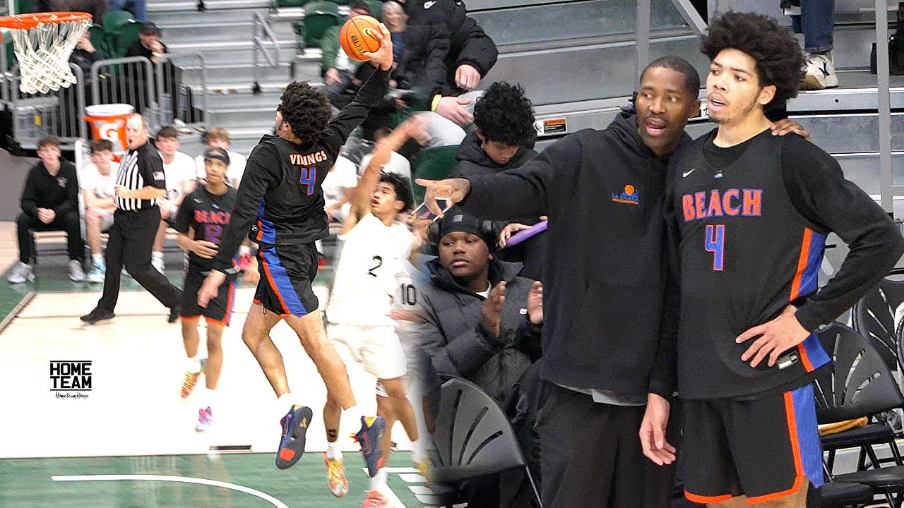 Tyran Stokes, JJ Crawford and Rainier Beach vs Tualatin at the Les Schwab Invitational