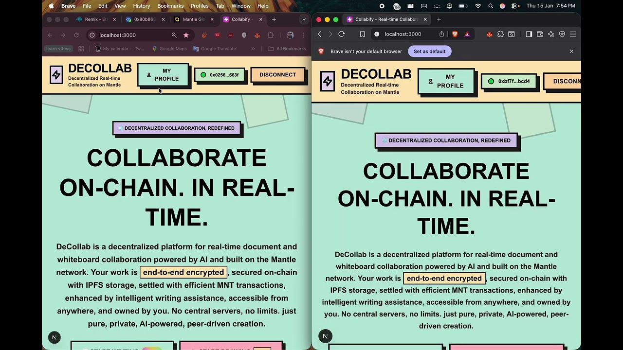 DeCollab (Mantle Global Hackathon 2025)