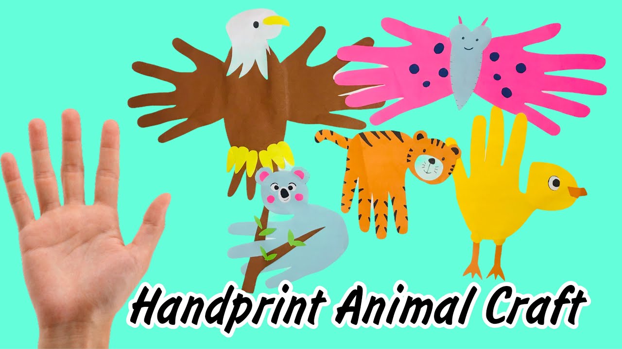 Handprint Animal Craft | Paper Animal Crafts For Kids | How to make handprint animal |Kids fun craft
