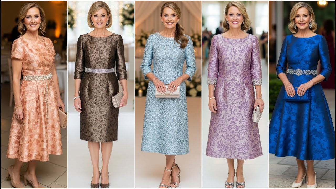 Jacquard Mother of the Bride Dresses: Chic Textures, Metallic Florals & Modern Designs 2026 for Moms