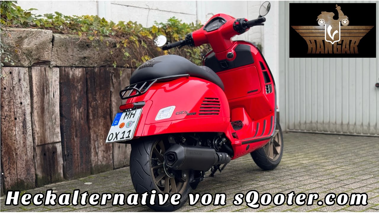 Alternative Kennzeichenhalterung von Quellagio www.sQooter.com für deine Vespa GTS MY23
