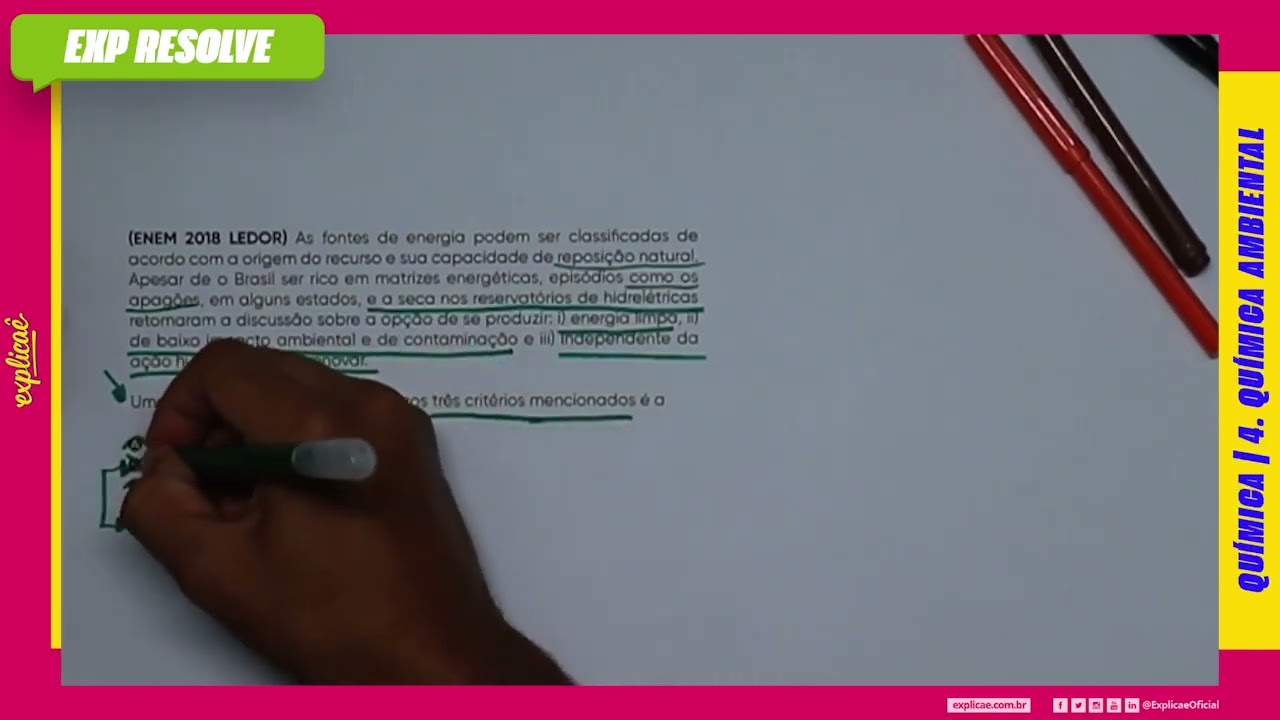 AS FONTES DE ENERGIA PODEM SER CLASSIDICADAS DE ACORDO COM O RECURSO (...) | QUÍMICA AMBIENTAL
