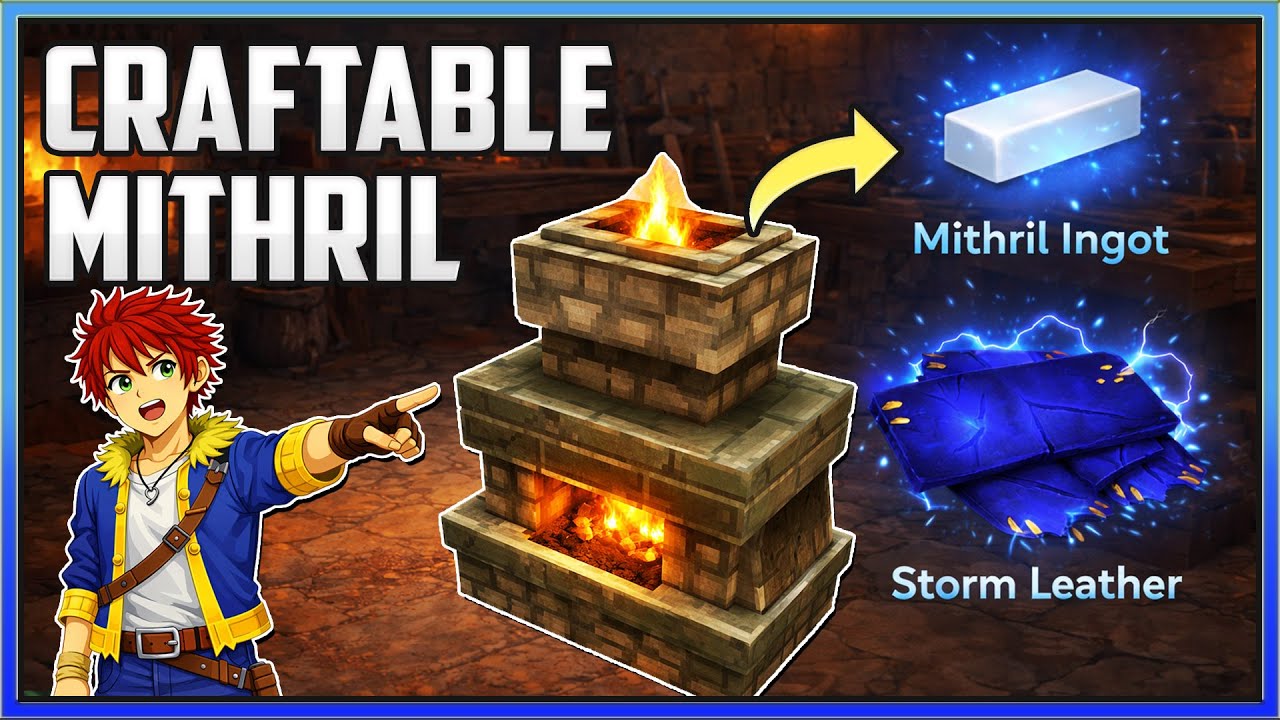 &iquest;C&oacute;mo conseguir MITHRIL en HYTALE? SOLUCI&Oacute;N - CRAFTABLE MITHRIL MOD (y Storm Leather)