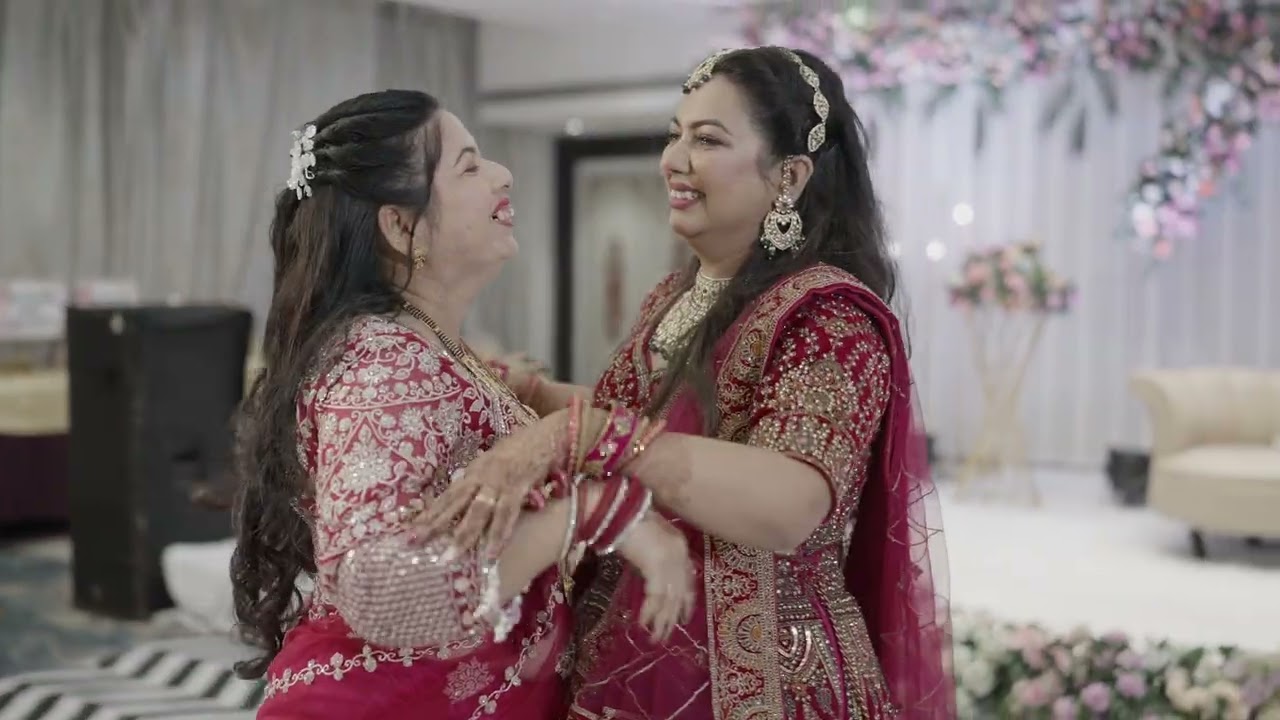 Bride Goes Full Bollywood for Family❤️✨ #BrideSurprise #BrideDance #BollywoodBride #GroomReaction