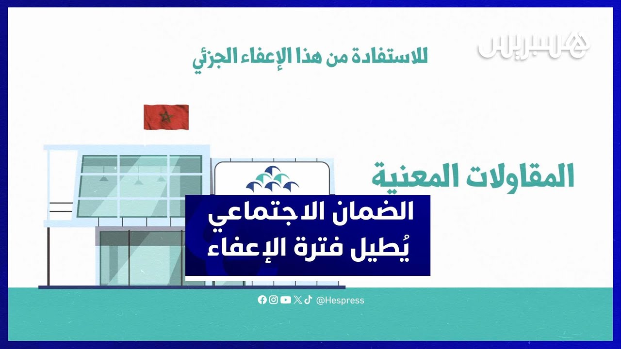 الصندوق الوطني للضمان الاجتماعي يمدد فرصة الاستفادة من الإعفاء الجزئي للغرامات حتى 15 يناير 2025