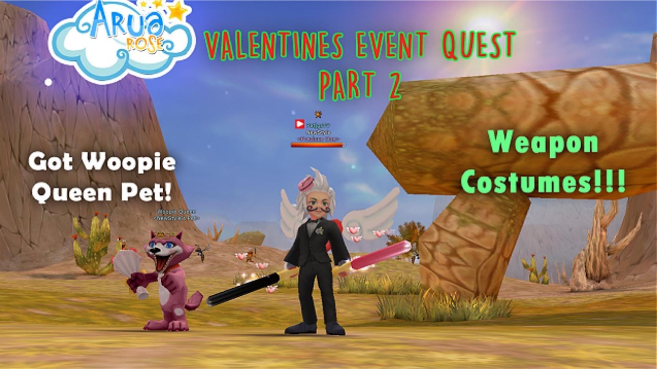 AruaRose | Cute Weapon Costumes! - Valentines 2026 Event Quest Part 2
