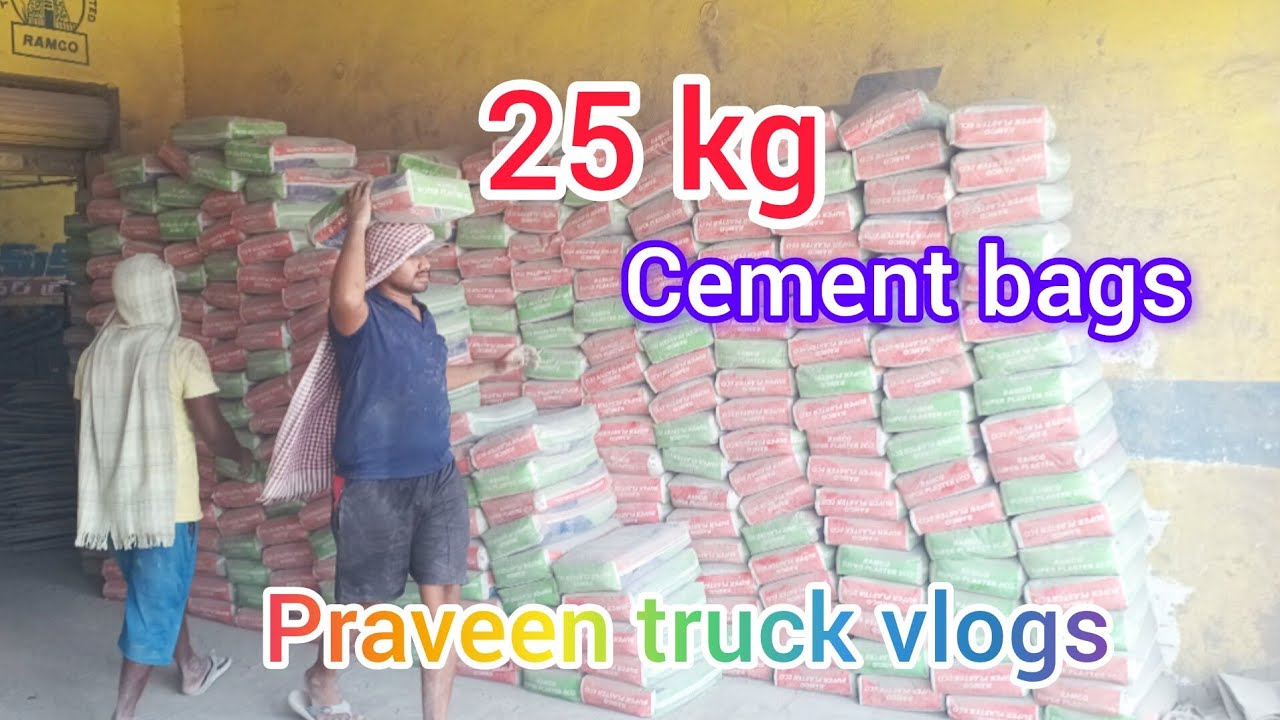 25 kg సిమెంట్ bag's లోడింగ్ ll truck videos ll లోకల్ కిరాయి 