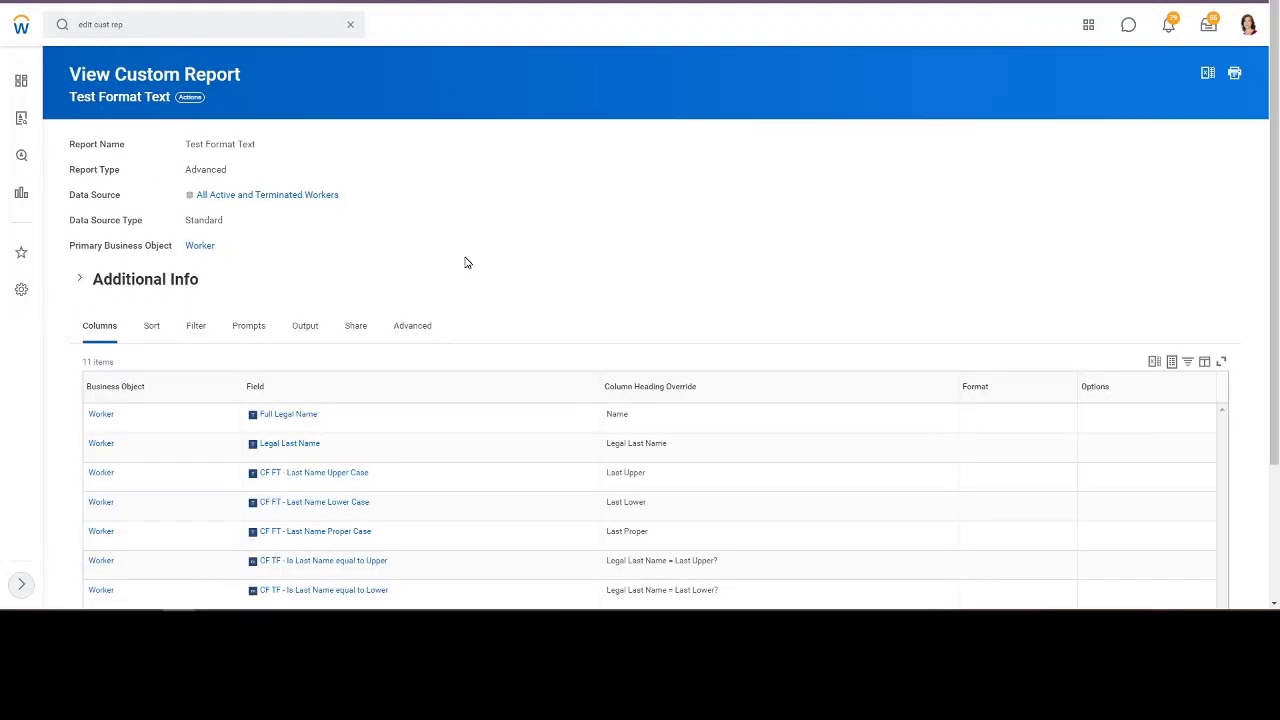Workday Calculated Field:  Format Text Upper, Lower, Proper Case with Comparison Gotchas