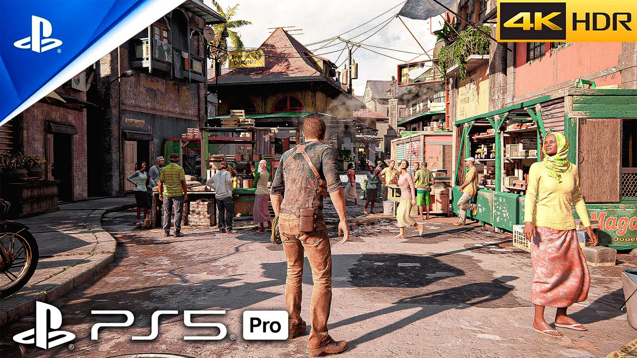 (PS5 PRO) Uncharted 4: Конец вора — безумная рыночная погоня с побегом [4K60 FPSHDR]