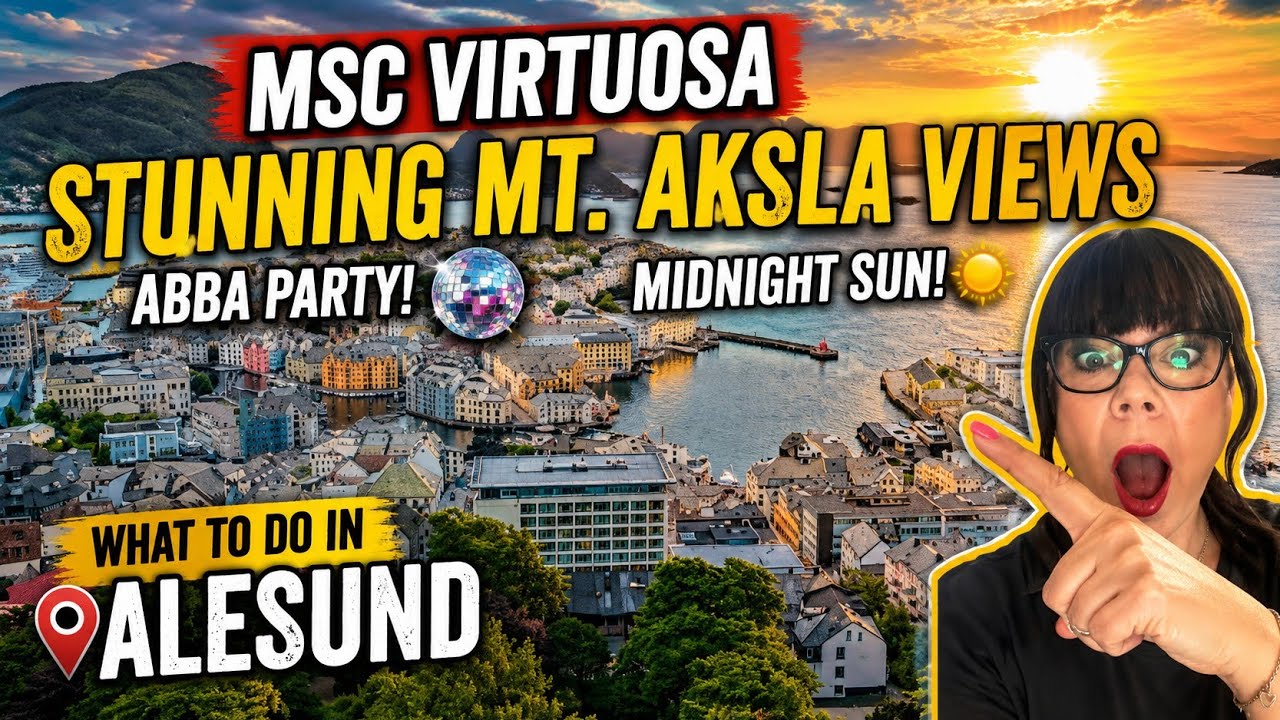 What To Do In Alesund MSC Virtuosa June 25 | Mount Aksla View Point | ABBA Party | Ship Fun