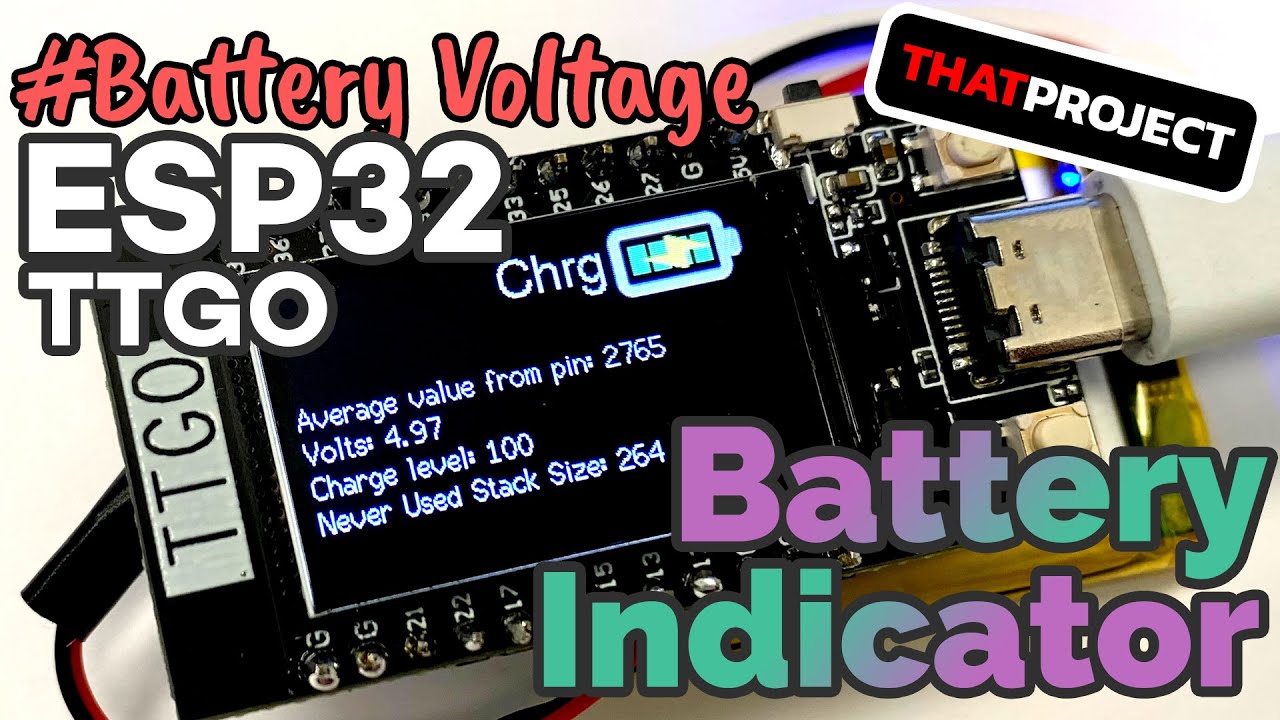 ESP32TTGO - Battery Indicator 🔋⚡