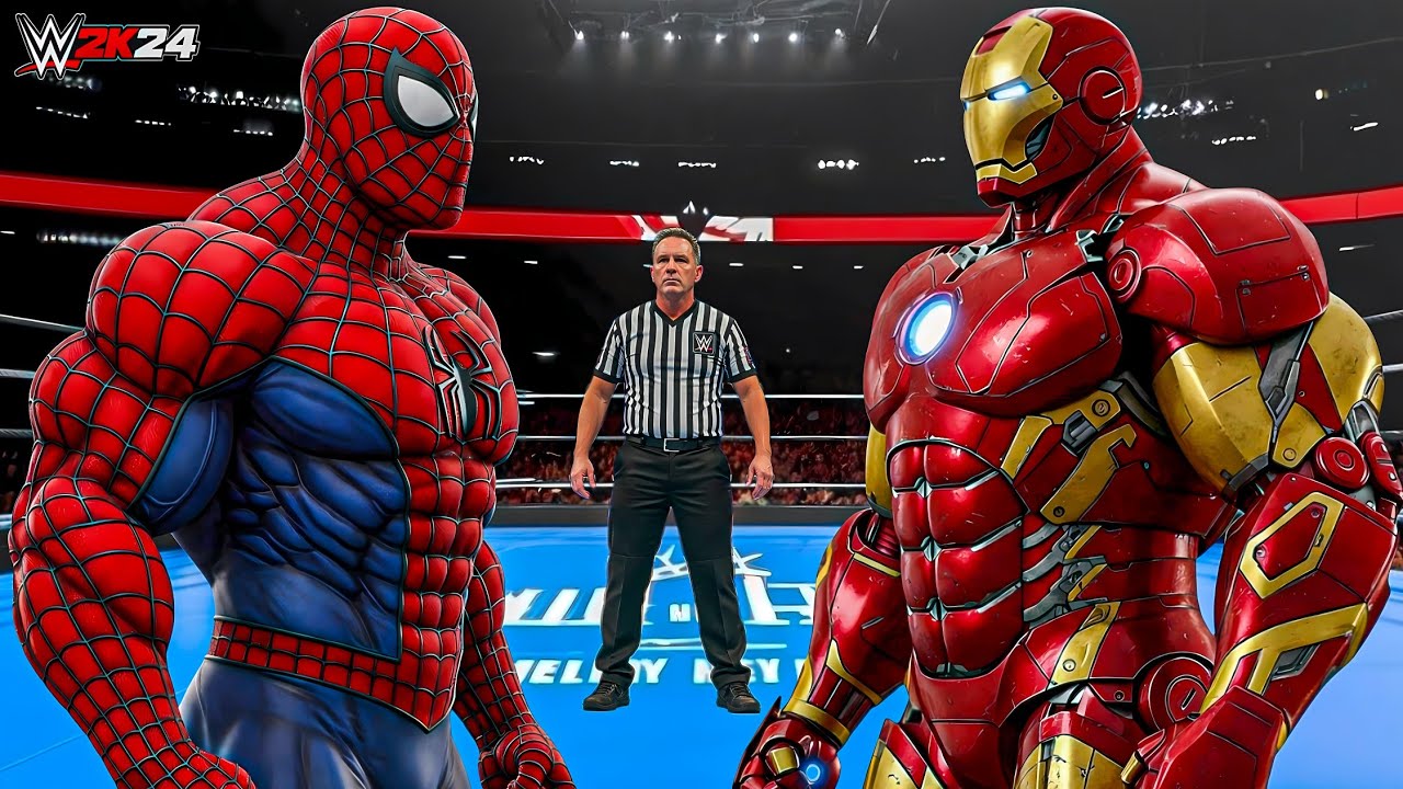 WWE 2K24 - SPIDERMAN VS IRONMAN | PS5 Gameplay