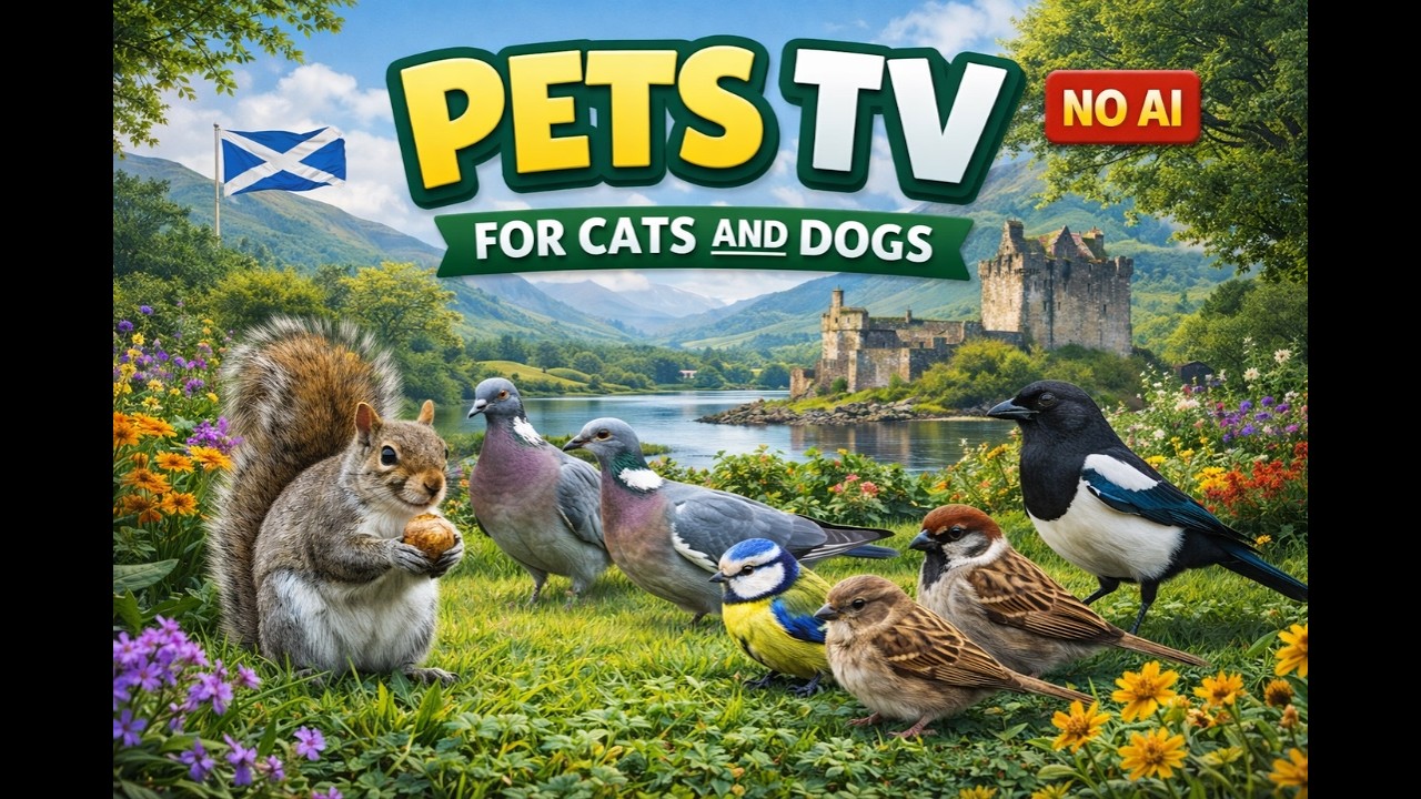 Pets TV for Cats and Dogs 🐦 Real Garden Birds & Squirrels | Relaxing Nature Sounds (No AI)