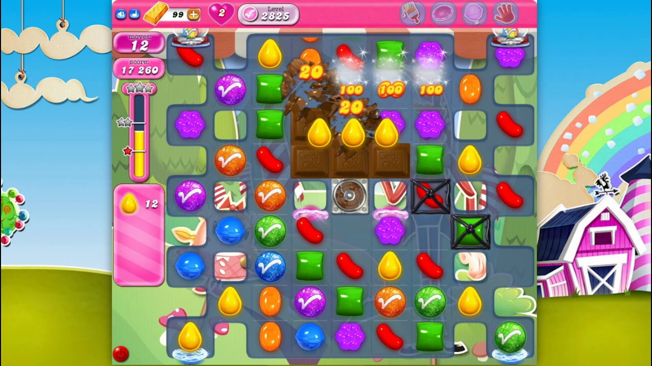 Candy Crush Saga - Level 2825 - No boosters ☆☆☆ The End