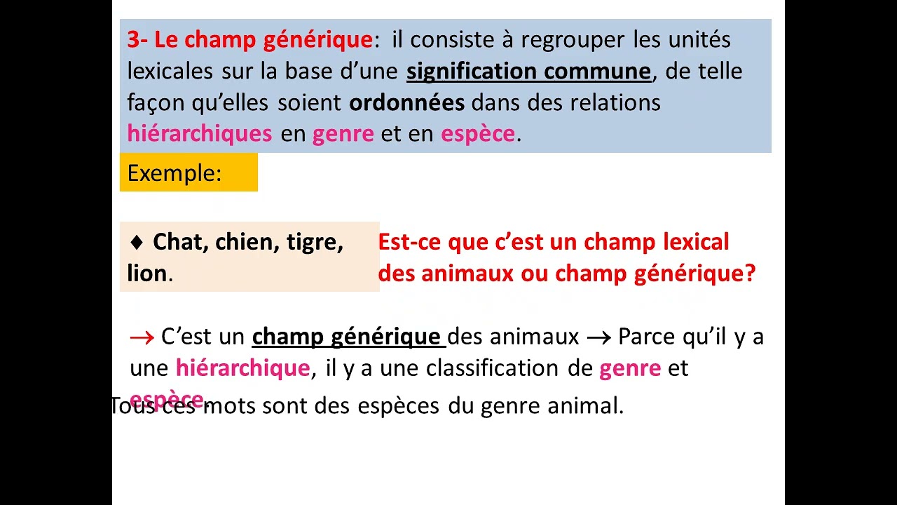 La sémantique séance 3